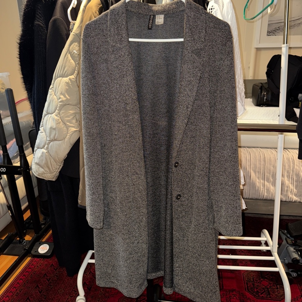 Divided Charcoal Gray Women's Blazer Coat